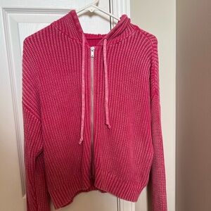 Aerie Zip-Up Knit Hoodie
